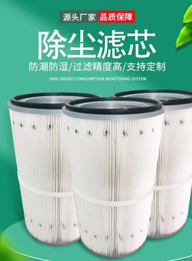 工业粉尘除尘滤芯 滤筒纳米阻燃PTFE覆膜防静电325x600粉尘过滤器