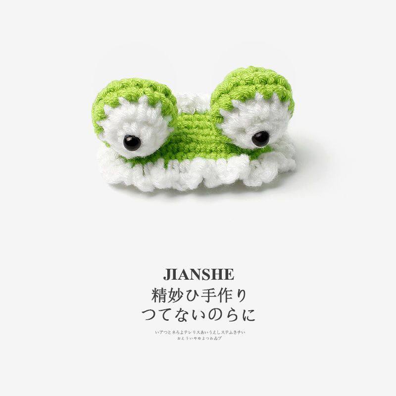 儿童趣味头上长草针织立体小草前额刘海顶夹可爱发卡女孩发饰