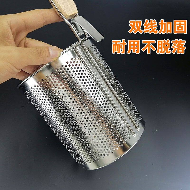 米线滤网煮面漏网烫菜篓粉篱不锈钢麻辣烫大漏勺商用油炸漏网