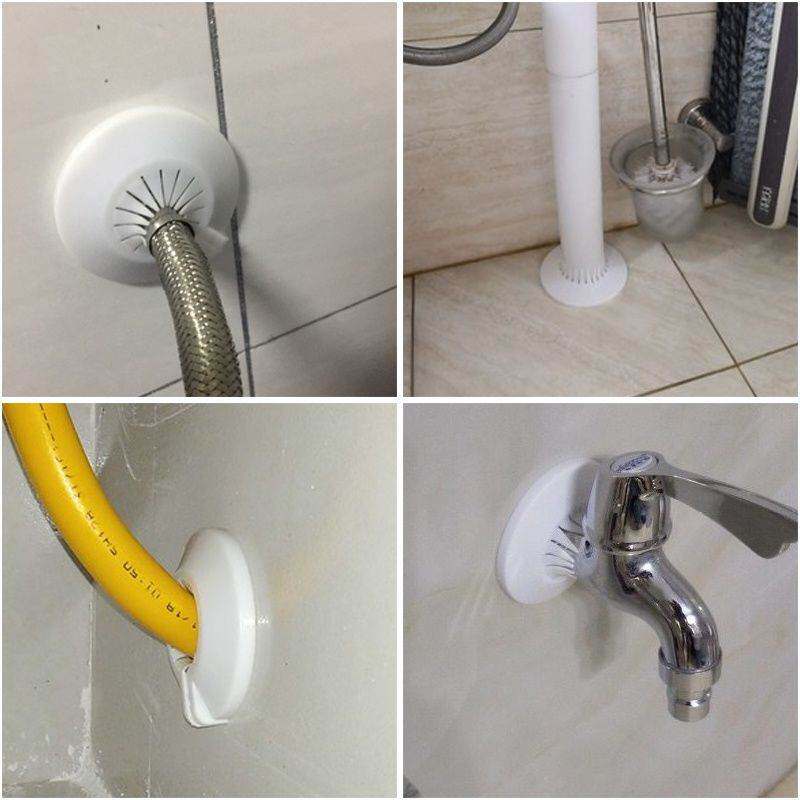 水管三角阀暖气片卡扣式遮挡圈墙洞遮丑盖水龙头管道孔堵头套