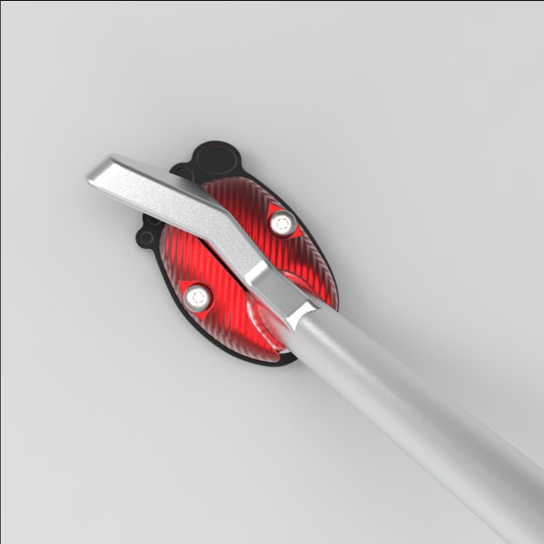 隆鑫LX500-F无极500AC改装边撑脚掌侧支架加Q大底座边撑垫加高侧