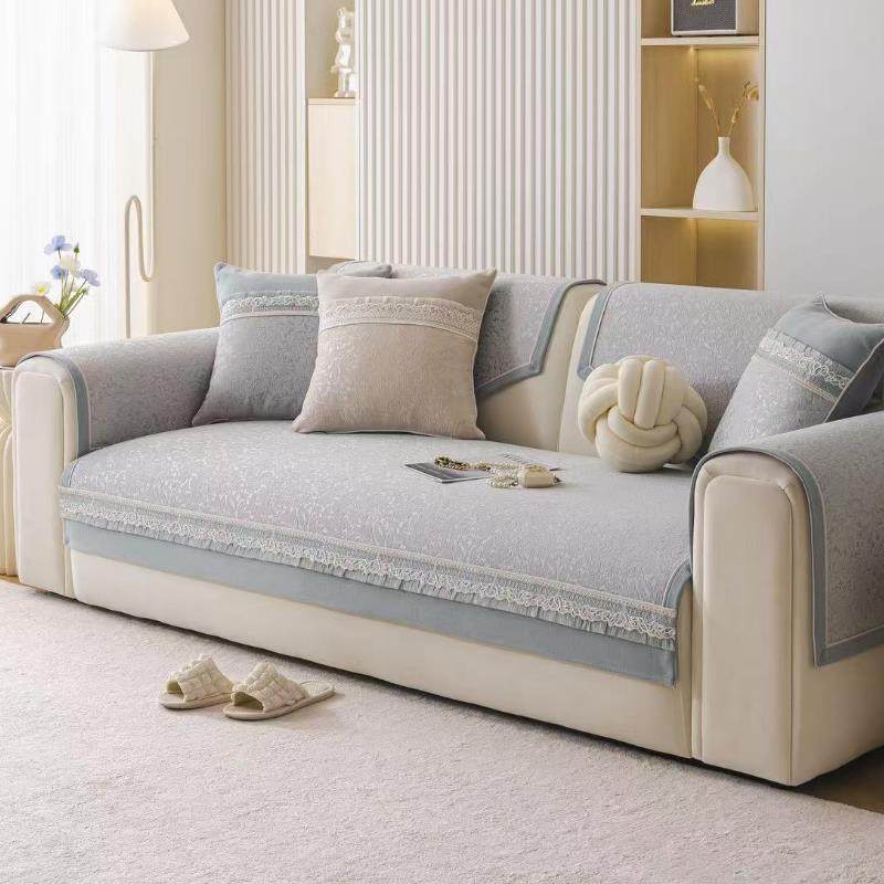 赛丽尔sd241爱丽丝轻奢现代欧式法式新中式雪尼尔提花防滑沙发垫