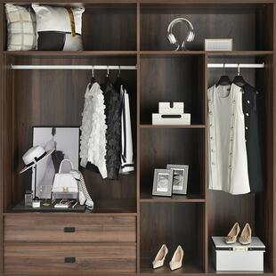 现代简约样板房衣服衣帽间饰品组合定制衣柜衣橱展厅软装摆件相架