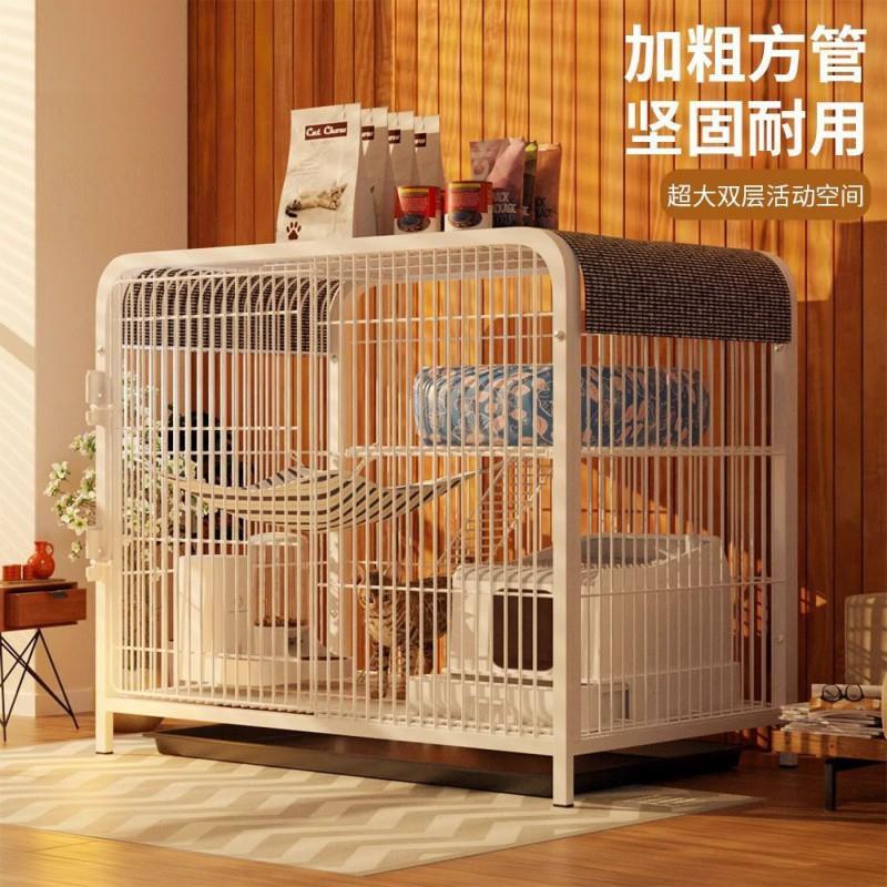 猫笼子家用室内别墅双层大空间猫砂盆一体猫舍猫屋猫窝宠物猫咪笼