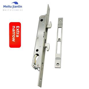 断桥铝窄边双钩锁8520锁体超窄钩锁芯推拉锁体中心距离20钩滑动门