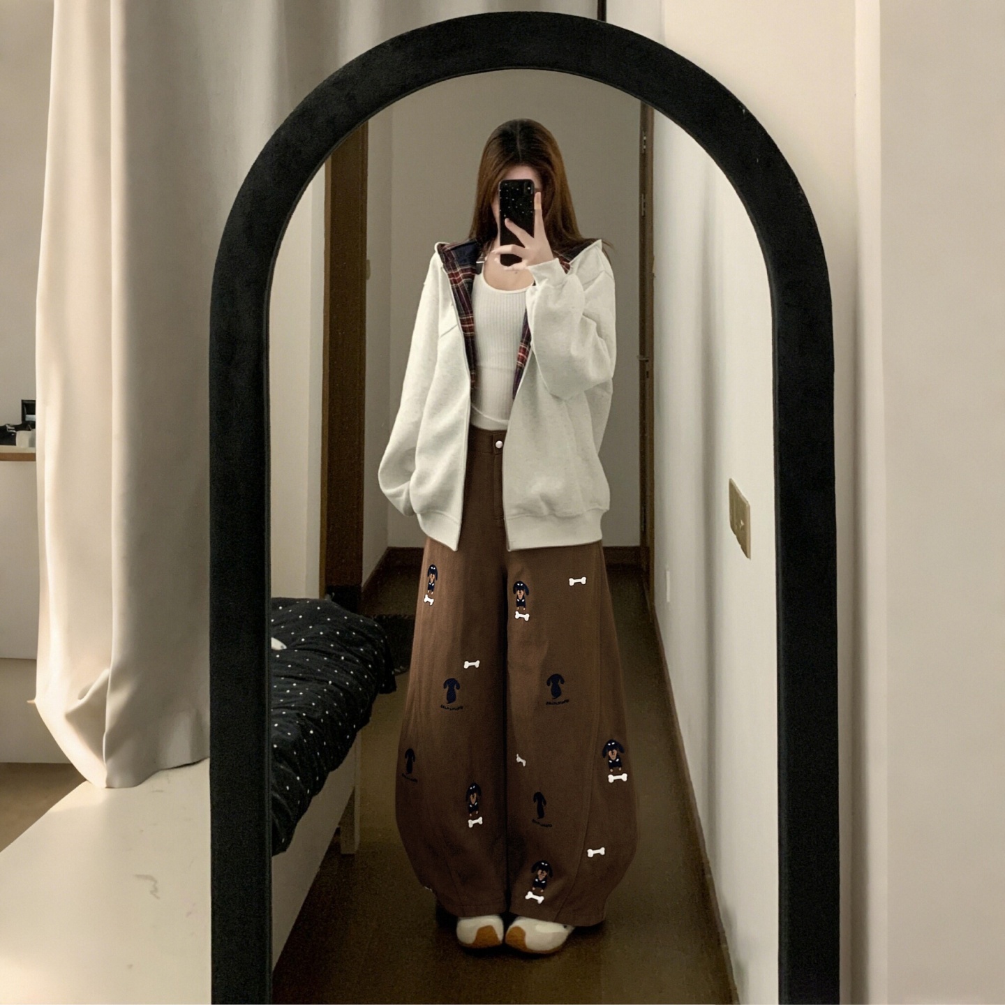 300斤大码女装胖mm设计感牛仔裤