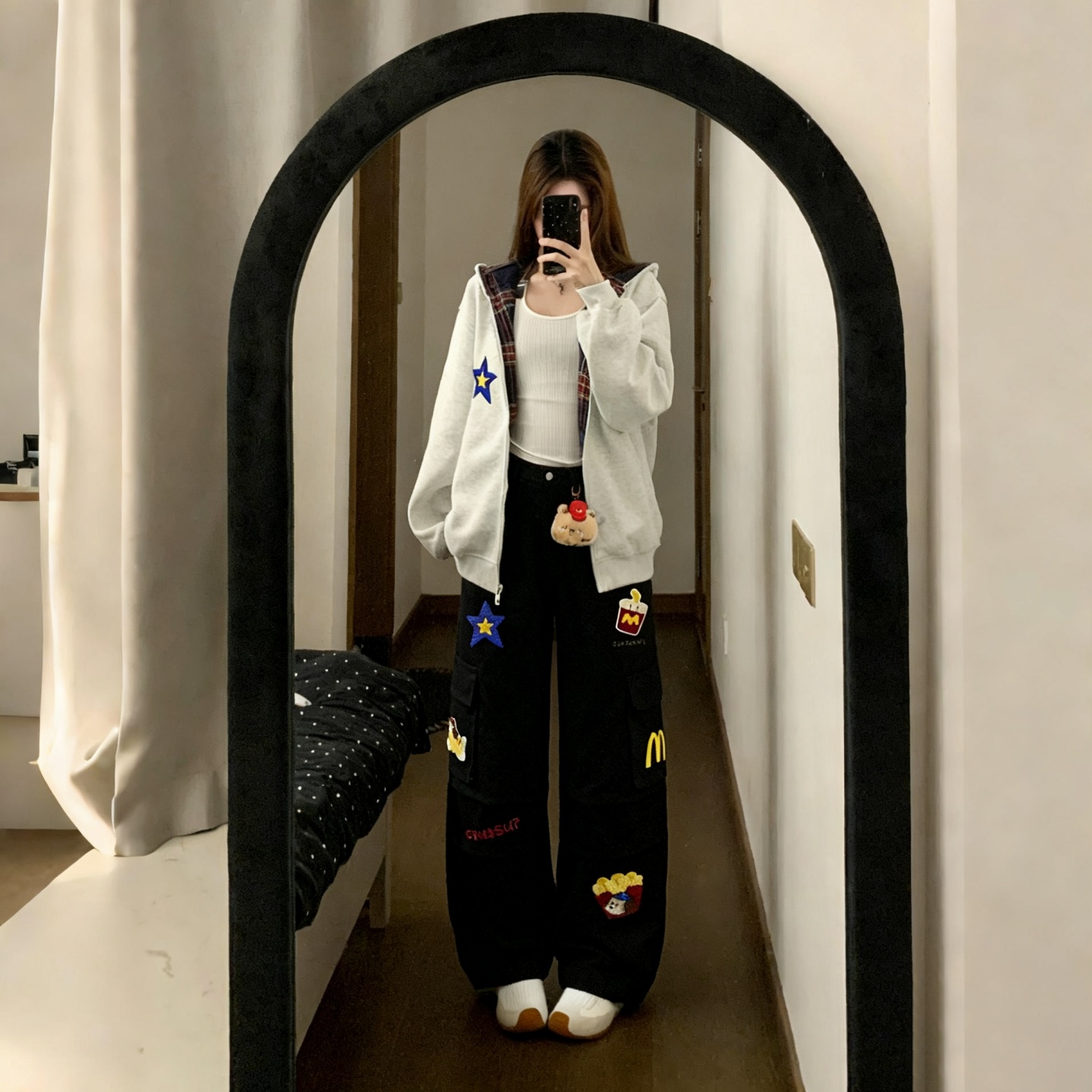 300斤大码美式复古工装牛仔裤