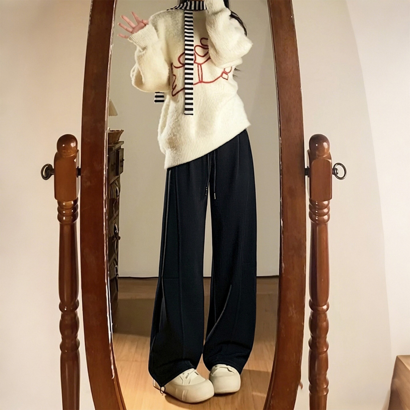 300斤胖mm大码女装胖mm设计感百搭阔腿裤女高腰显瘦垂感休闲裤潮,女装/女士精品,大码裤装,淘宝优惠券,粉丝福利购,淘宝优惠卷