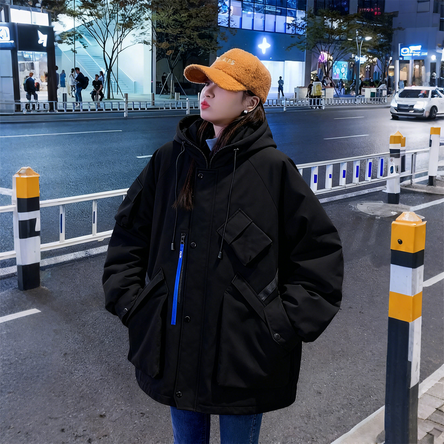 300斤大码美式多口袋工装冲锋衣