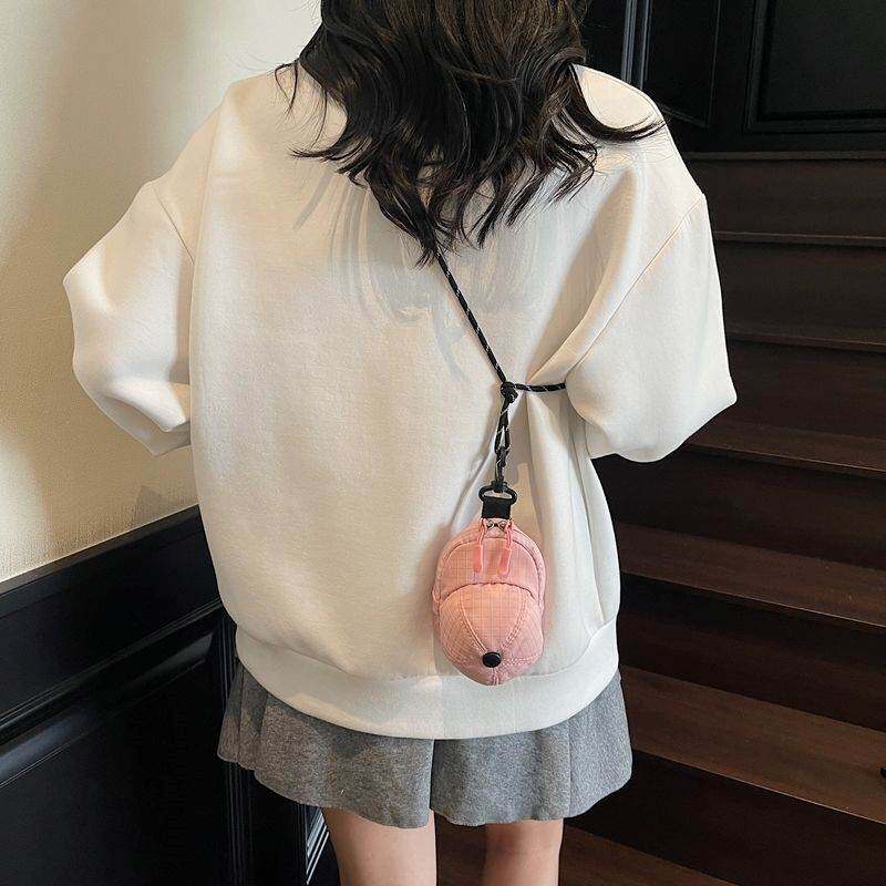 韩版新款潮流迷你斜挎帽子小包女生耳机钥匙硬币零钱随身收纳包