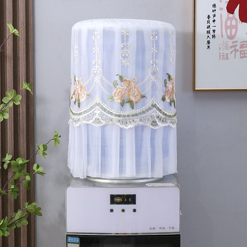 简约现代纯净水桶防尘套家用饮水机蕾丝罩桶体通用遮灰装饰罩
