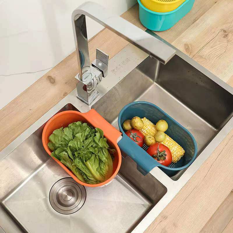 厨房水槽塑料过滤筐剩饭剩菜残渣沥水篮水果篮家用过滤置物神器