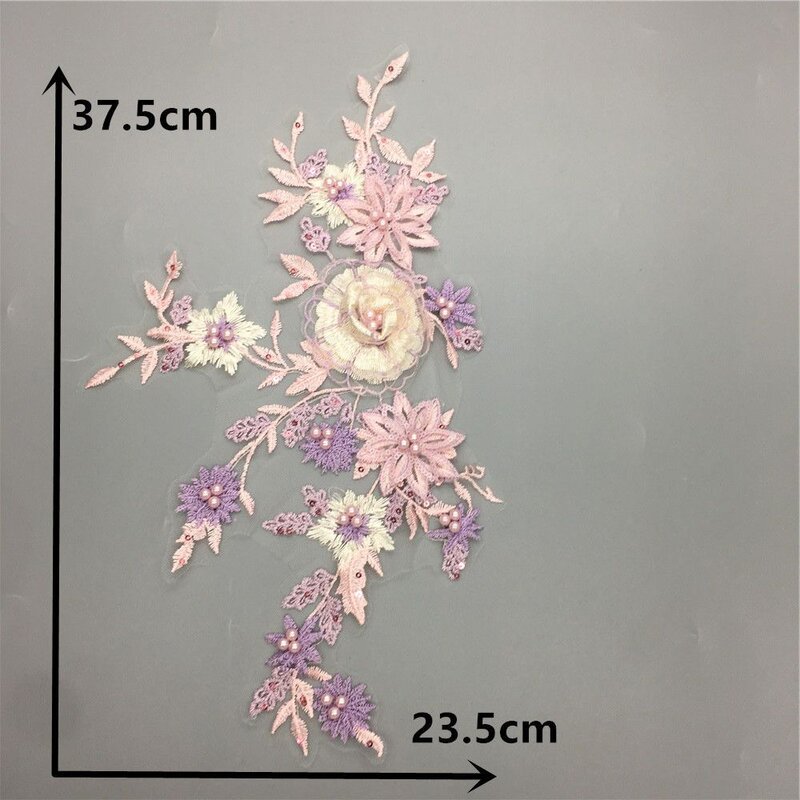 服装辅料立体花朵仿珍珠亮片花边蕾丝衣领刺绣衣服装饰DIY配件