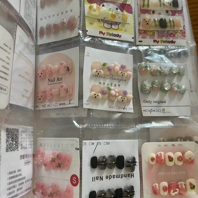 磨砂透明穿戴甲收集册美甲店成品款式收纳防尘方便查找整理