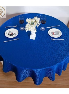 桌布防烫节日ij婚庆红色圆形餐桌布家用饭酒店台布加厚
