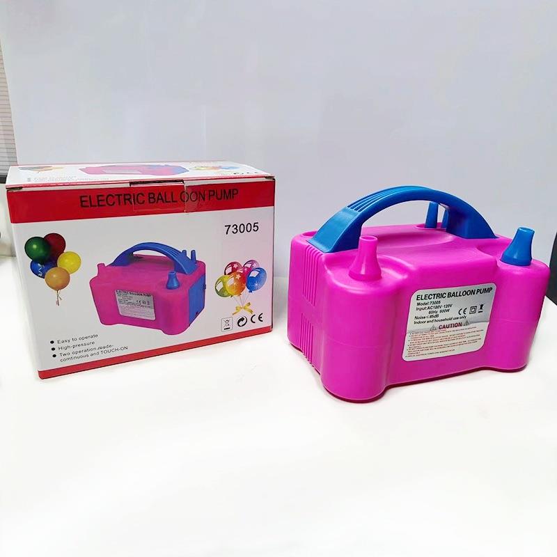 73005电动打气泵 双气孔电动气球打气筒 活动气球配件快速充气筒