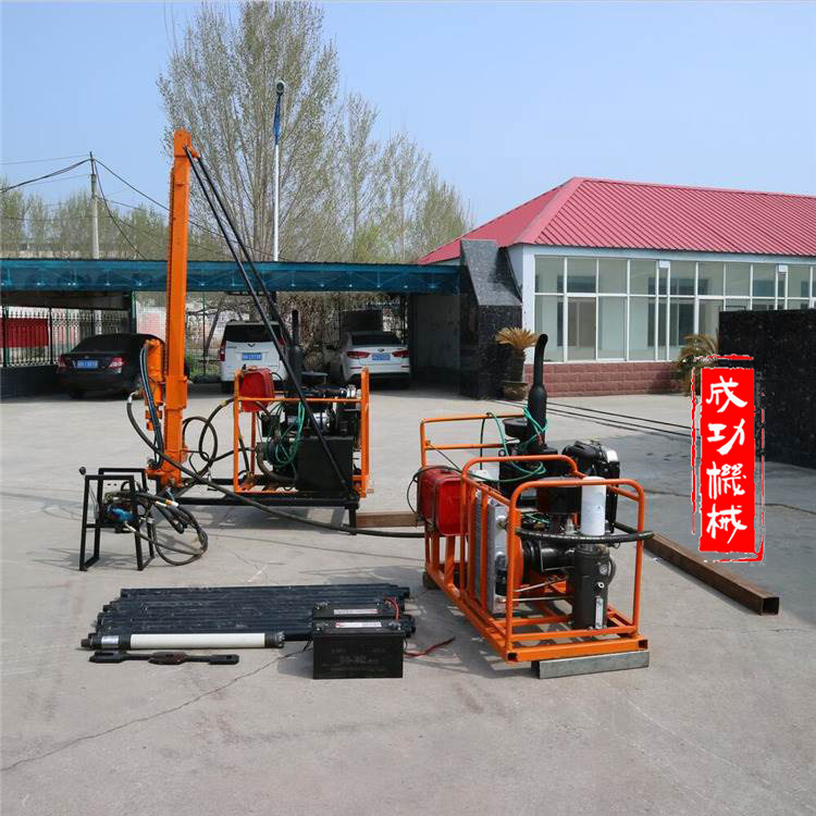 30米轻便模块化打炮眼山地钻机 一体气动钻机带空压机潜孔钻