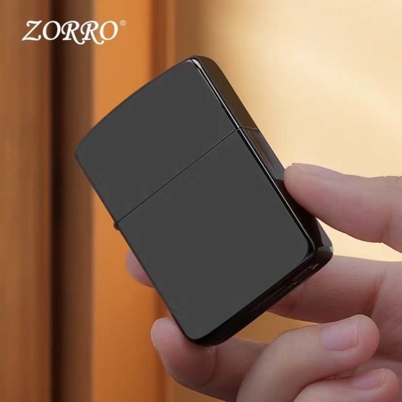 ZORRO佐罗z910s黑冰光板煤油打火机黑冰煤油机送男友礼物