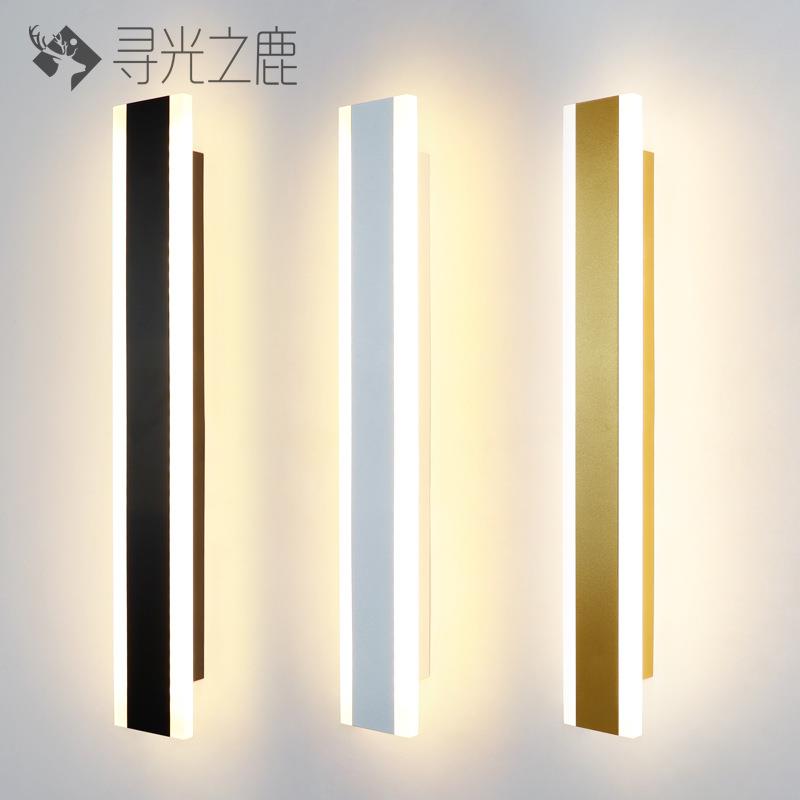 极简壁灯卧室床头灯创意LED长条形现代简约北欧客厅墙壁过道灯具