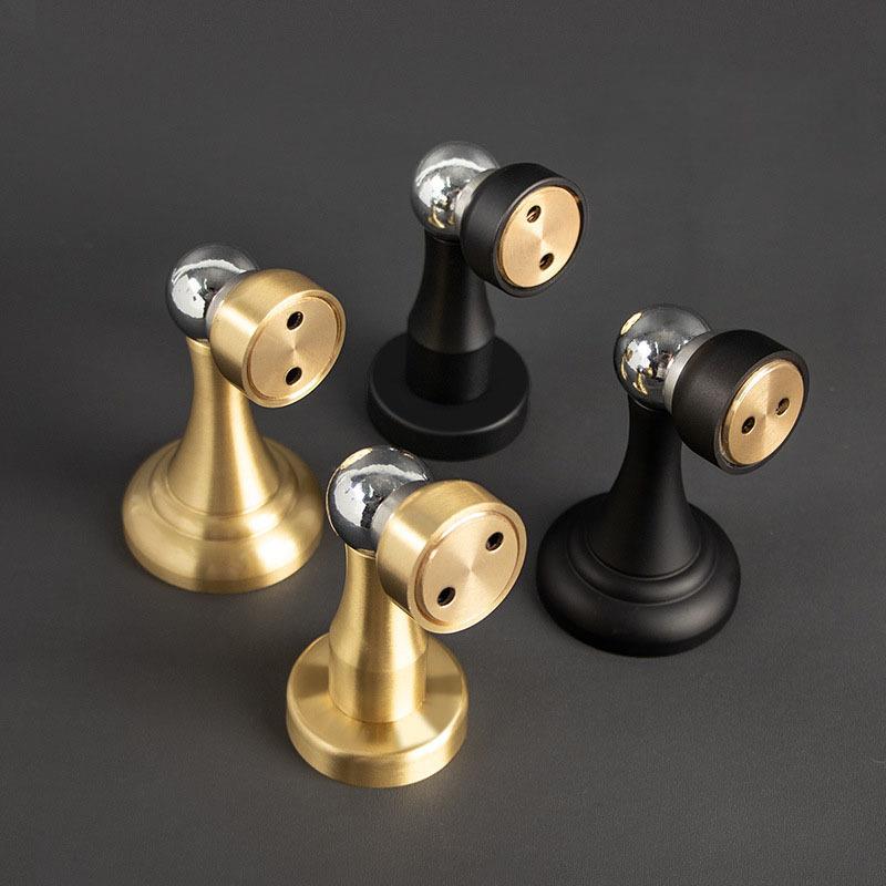 强磁室内家用实木门吸门碰门阻卧室卫生间室内门黄铜强磁门吸两用