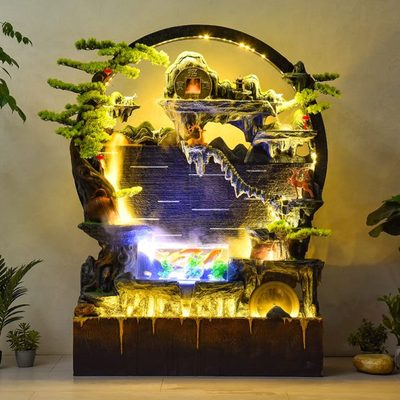 水幕墙流水屏风隔断公司办公室会所庭院花园假山喷泉景观摆件大型