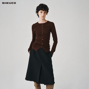 针织打底开衫 SHKUCO 羊毛云柔感修身 黎明破晓 NO.05