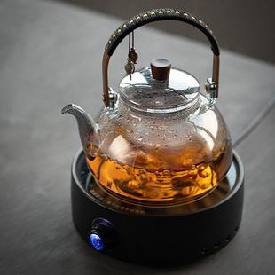 天一閣 日式 玻璃煮茶壶耐高温蒸煮两用家用办公提梁壶电陶炉套装