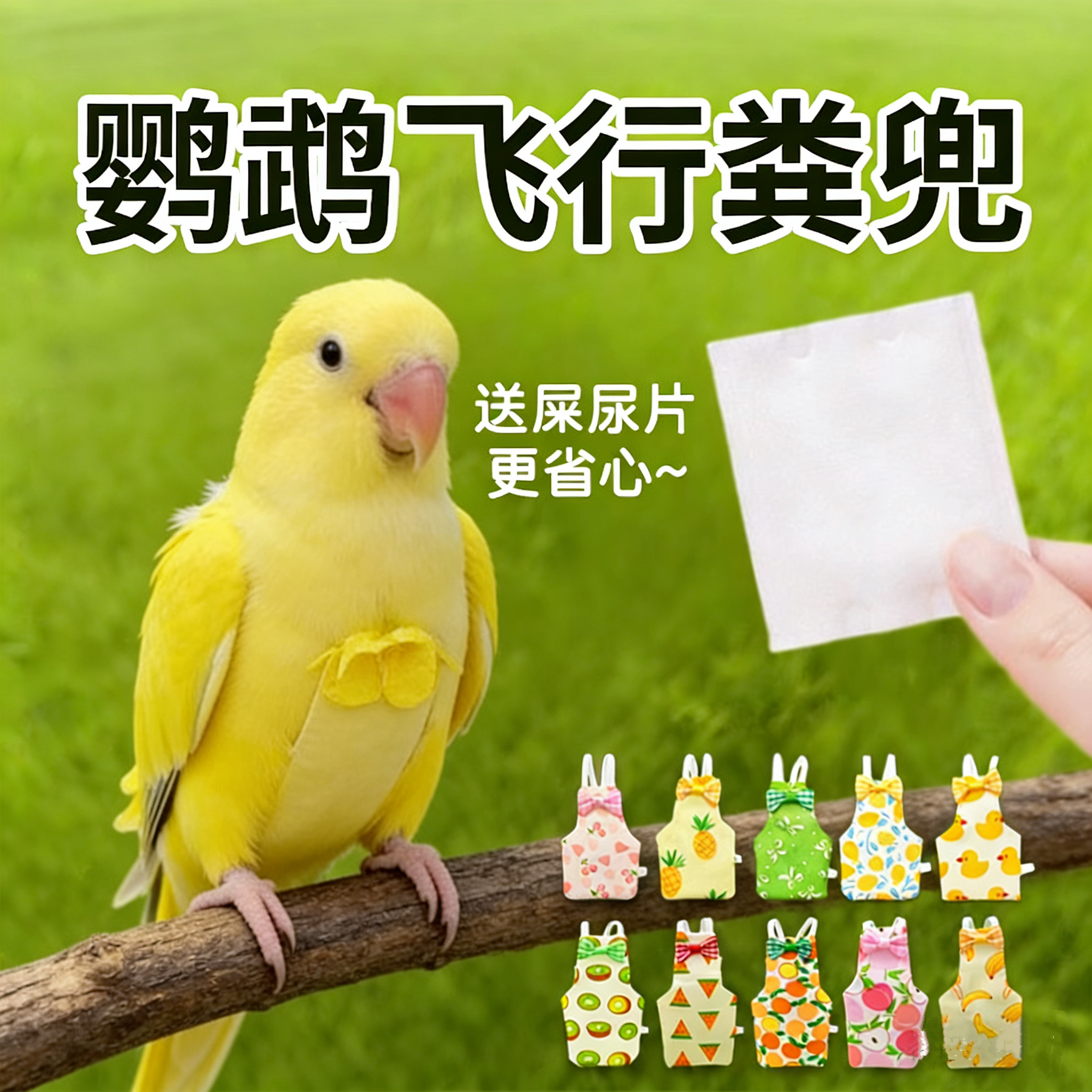 鹦鹉屎兜拉屎神器虎皮玄凤牡丹小太阳专用尿片便兜纸尿裤鸟尿不湿