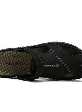 极速New Casual Men Softs Sandals Comfortable Men Summer Leat