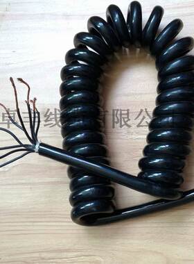 极速弹簧线10芯12芯14芯15芯17C芯19芯弹簧线 PU螺旋线 多芯弹簧