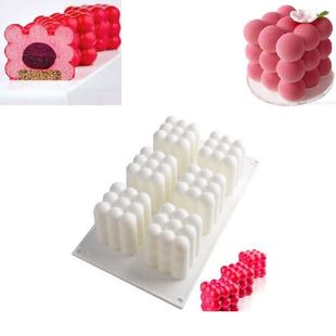 极速6 Cavity 3D Cube Candlye Mold Silicone Molds for DIY