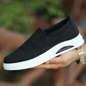 男鞋 软底防滑一脚蹬老北京布鞋 b2026新款 透气单鞋 黑色休 春季 新品