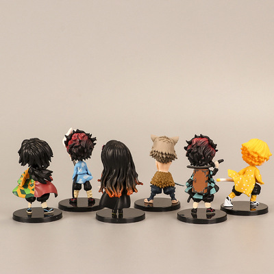 极速6pcs/set Kimetsu No Yaiba Anime Figure KamQado Tanjirou