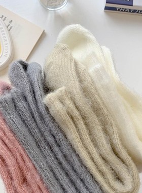 极速Womens Winter Woarm Socks Thick Knit Wool Cozy Socks 加