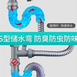 极速Kitchen vegetable basin downcComer pipe accessories sink