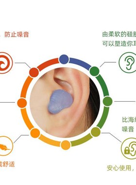 极速Silicone Ear Plugs Sleep AntiNoise Snoring Earplugs. Noi