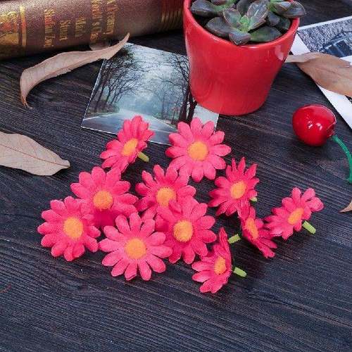 极速100pcs/seit Artificial Sunflower Flowers Faux Daisy Flow