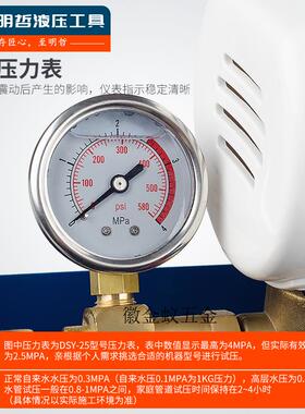 极速议价DSY-25 60手提式电动试压泵 PPR水管道试压机 .双缸打拍