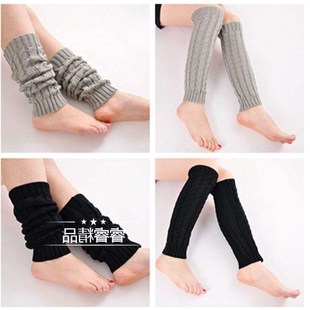 极速winter woman knitting knee warmer leg BootsS Set heap so