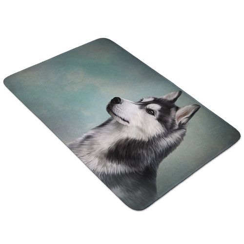 极速柴犬哈士奇写实n狗猫咪卧室防滑吸水浴室定制动物地毯门垫可