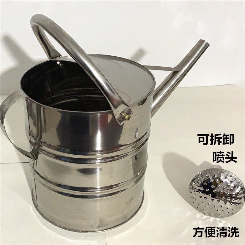 洒水壶不锈皮家i用浇菜浇花水壶淋花喷壶浇水壶不锈钢洒水桶喷壶