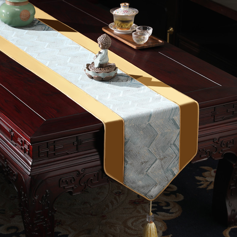 极速桌旗新中式禅意中国风现代简约茶席桌电视柜盖布W茶几床旗定