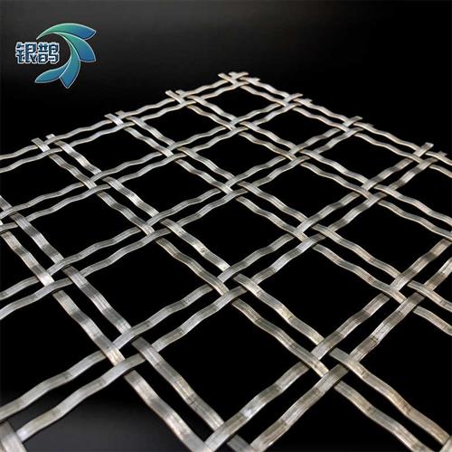 极速金属装e饰网不锈钢编织网轧花扁钢丝酒店幕墙网帘背景墙屏风