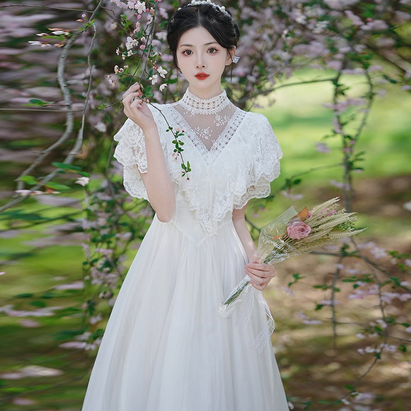 领证登记小e礼服仪式感衣服轻婚纱连衣裙高级感小白裙仪式感裙子