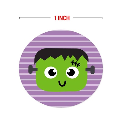 极速500 Pcs Halloween Pumpkwin Decor Labels 1 Inch Adhesive