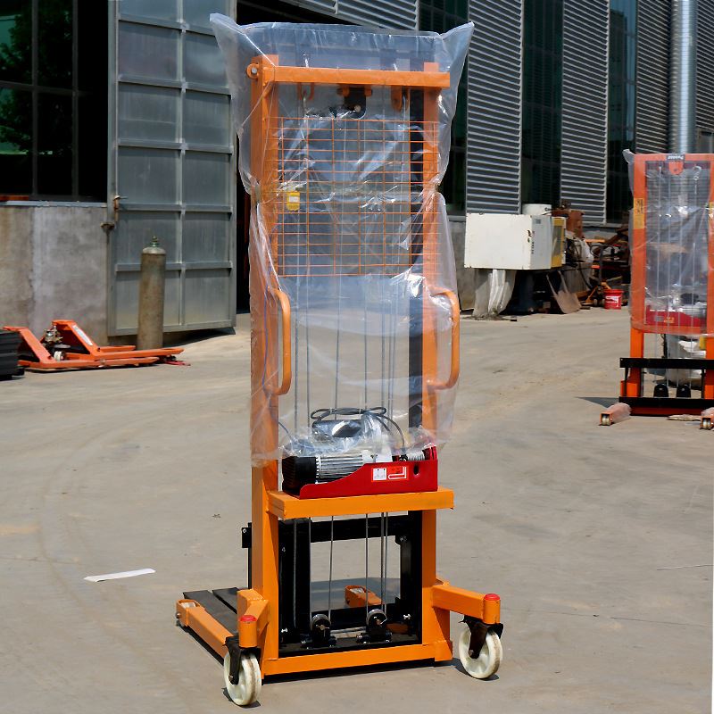 极速销手动/微电半电q动堆高车 半电动装卸搬运堆高机手动液压堆