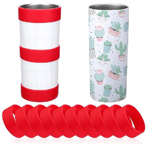 极速10Pcs Silicone Strapts For Sublimation Protective Coaste