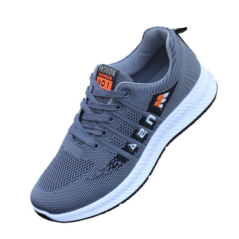 新品春秋季防臭男鞋休闲鞋男款运动鞋透气网鞋防滑V跑步鞋子男学