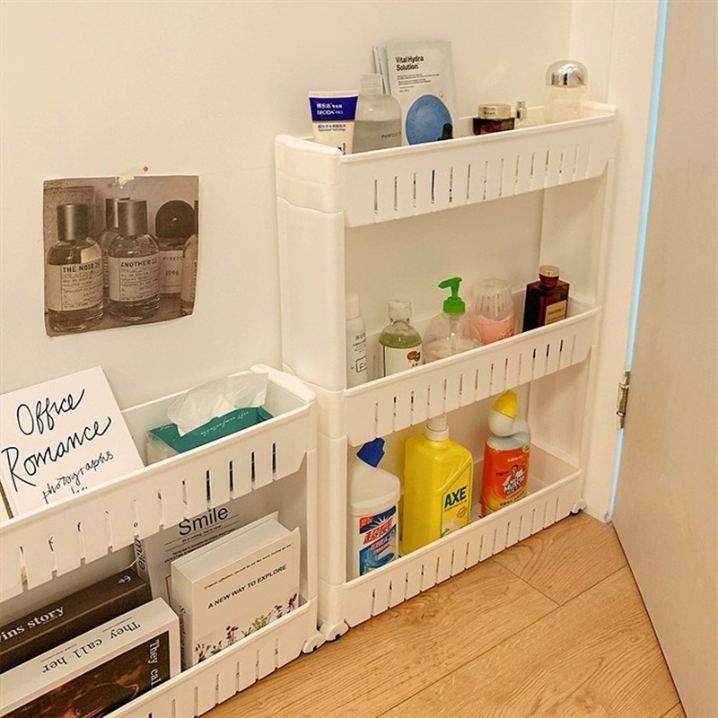 缝隙极窄置物架门后夹缝收纳柜冰箱厨房超窄边缝卫生间储物小推车