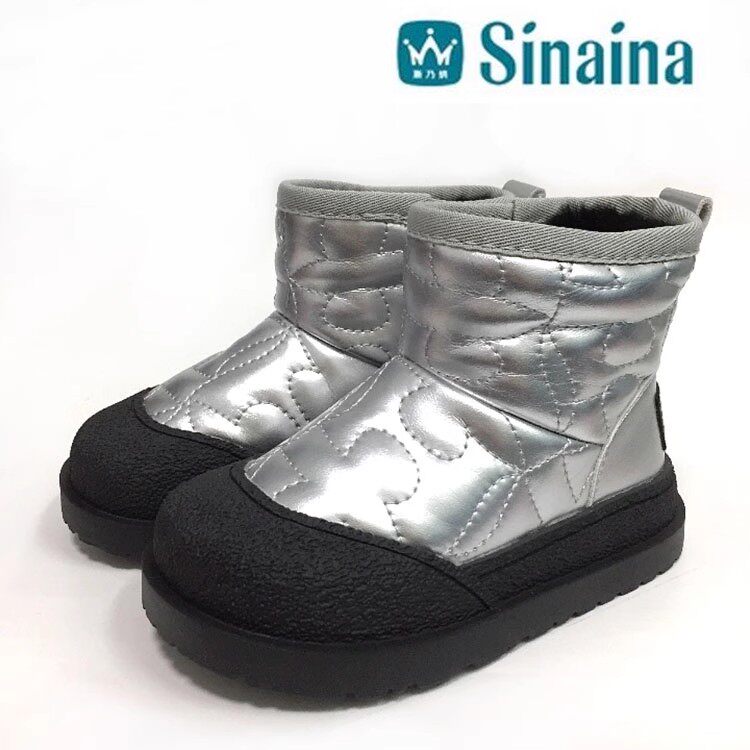 斯乃纳雪地靴正品SS340503男女童靴亲子鞋保暖加厚2023冬新款童鞋